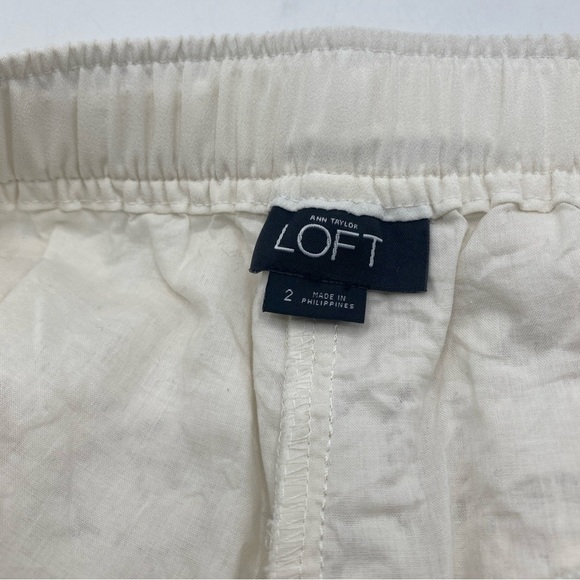 Ann Taylor Loft Eyelet Lace Shorts Size 2 100% Cotton Lined 3.5 Inseam Pockets - Picture 6 of 6